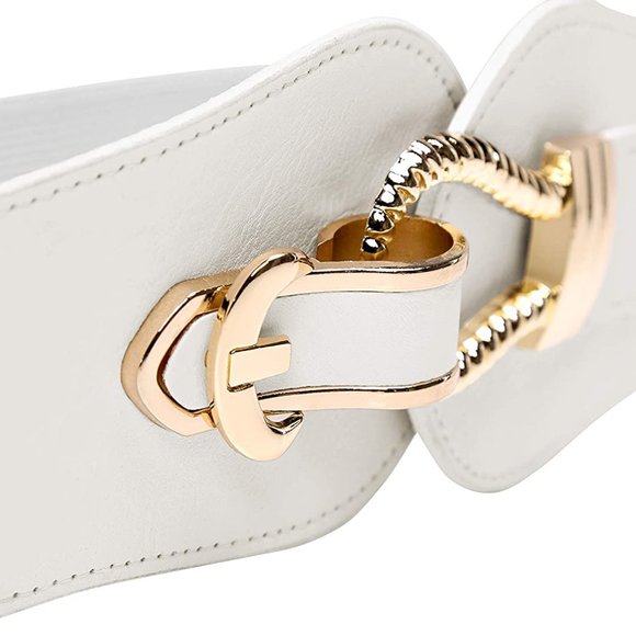 Wide Elastic Vintage Cinch Buckle Retro Belt main image 6